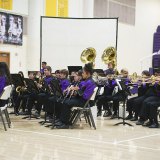 The Lemoore High School Band was also on hand Wednesday, playing some of their best patriotic music.